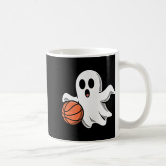 Mug Spooky Ghost Playing Basketball Retro Halloween Co