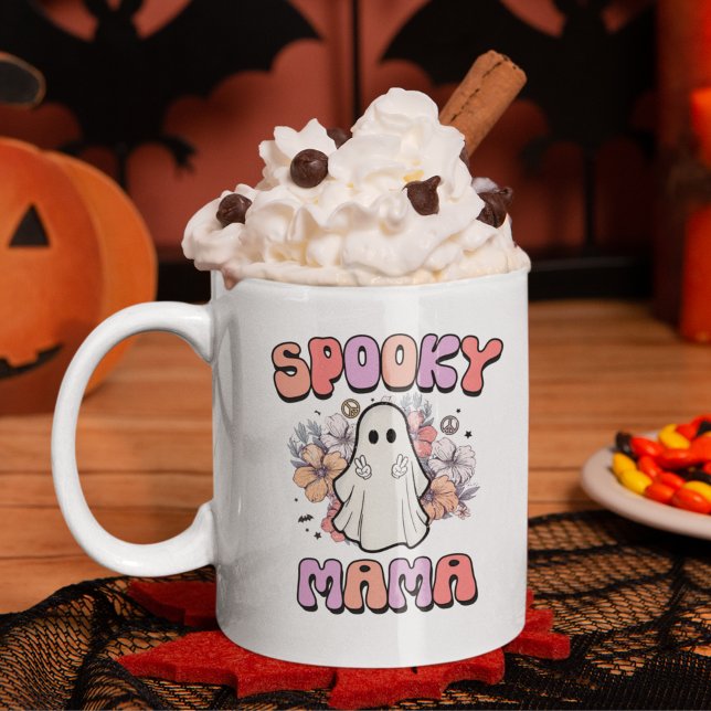 Mug Spooky Mama Funny Halloween Ghost (Créateur téléchargé)