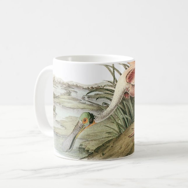 Mug Spoonbill de roseate par Audubon (Devant gauche)