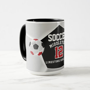 Mug Sport de football ⚽ rouge, bleu et blanc