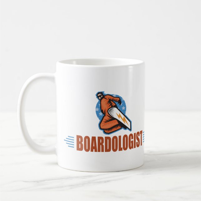 Mug Sport hivernal amusant de snowboard (Gauche)