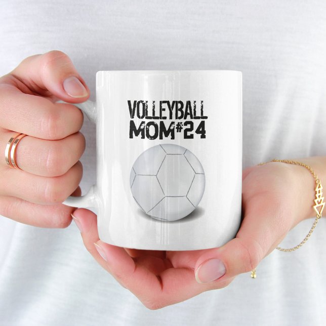 Mug Sport moderne Volley-ball Maman Mignonne Simple Jo (Créateur téléchargé)