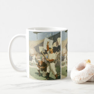 Mug Sports Anciens, Joueurs de Baseball lors d'un Matc