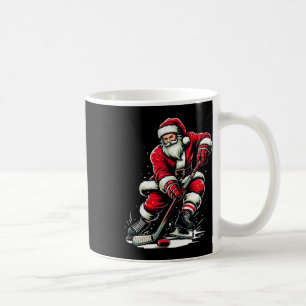 Mug Sports de Noël : le Père Noël joue au hockey sur g