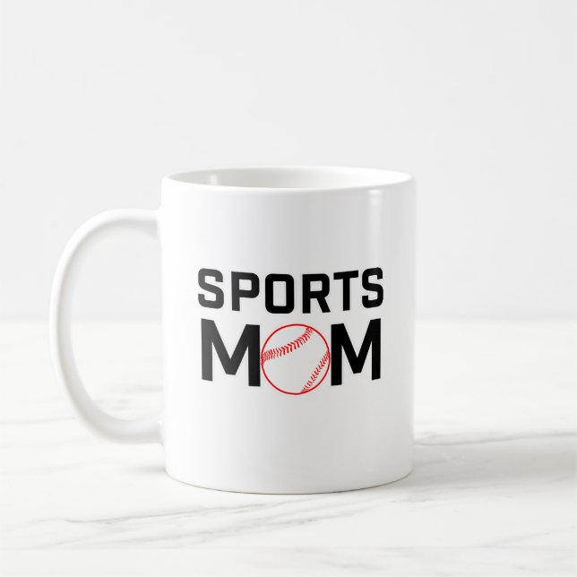 Mug Sports Maman Design de baseball (Gauche)