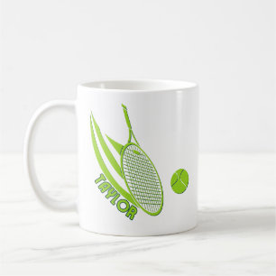 Mug Sports Personnalisés Avec Tennis De Nom