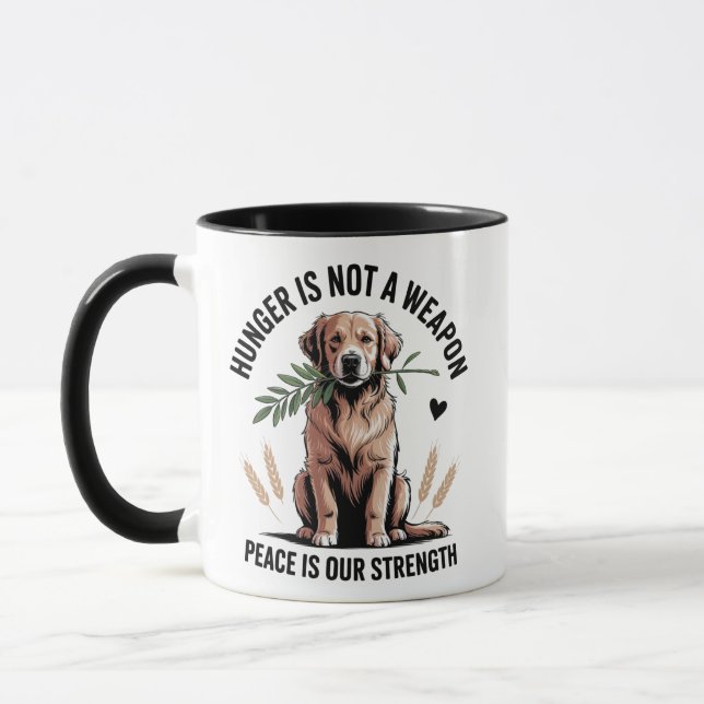 Mug Spread Love & Peace with Our Golden Retriever  (Gauche)
