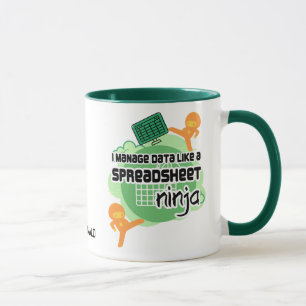 Mug SPREADSHEET NINJA du Gestionnaire de données perso