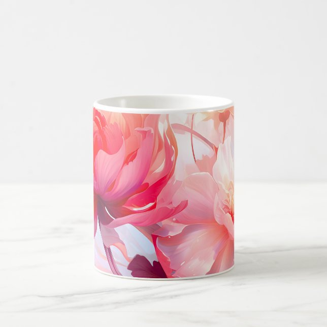 Mug Spring Peony Bloom Garden Watercolor (Centre)