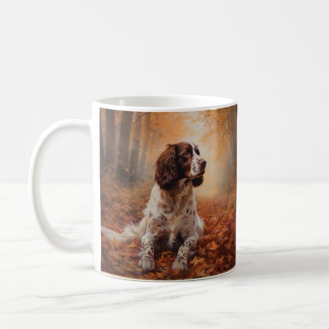 Mug Springer Spaniel à l'automne Feuilles automne Insp (Gauche)