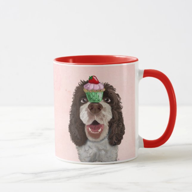 Mug Springer Spaniel avec Cupcake 2 (Droite)
