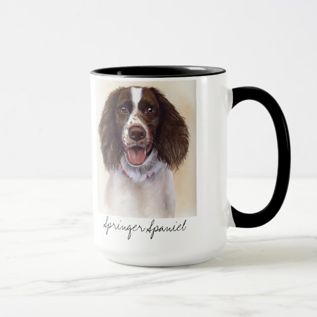 Mug Springer spaniel peint dans la couleur pour (Droite)