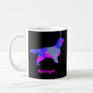 Mug Springer Spanien Chien Silhouette rose chaud noir