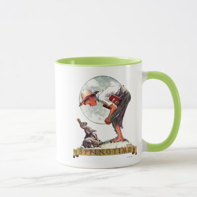 Mug Springtime, garçon 1935 avec le lapin (Droite)