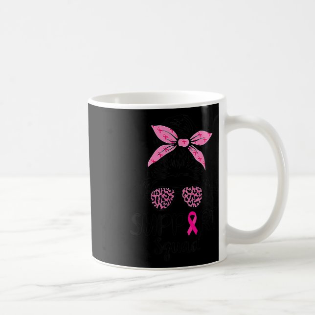 Mug Squad Messy Bun Leopard Pink Breast Cancer Award (Droite)