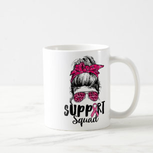 Mug Squad Messy Bun Pink Warrier Cancer du sein