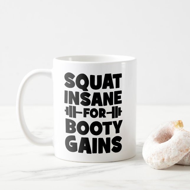 Mug Squat fou pour des gains de bottes - Gym Drôle pou (Avec donut)