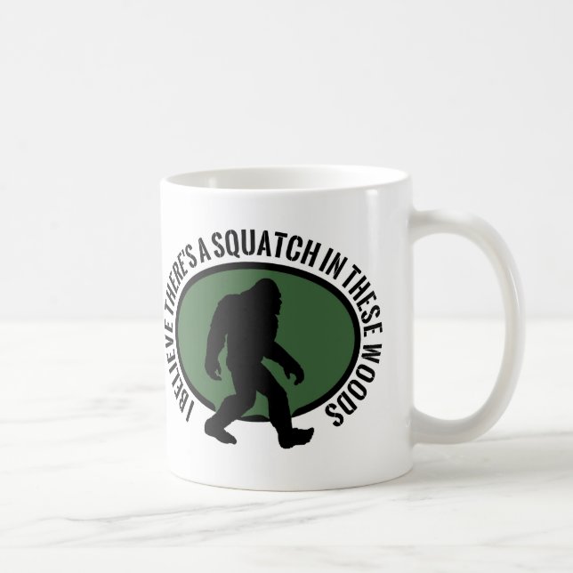 Mug Squatch ovale frais en ces bois (Droite)