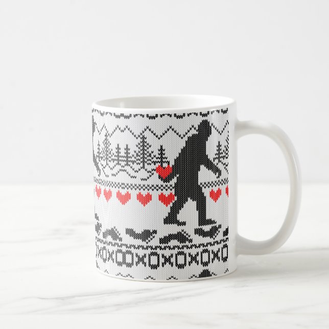 Mug Squatchin allé pour le style laid de Knit d'amour (Droite)