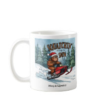 Squatchin 'dans la neige Noël Bigfoot