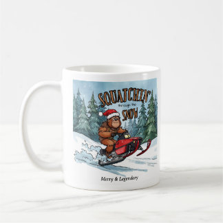 Mug Squatchin 'dans la neige Noël Bigfoot