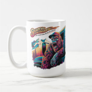 Mug Squatchin' On Road - Bigfoot Semi-Truck Driver