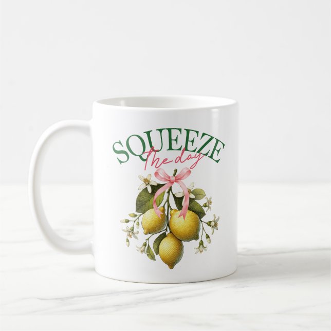 Mug Squeeze Day Vintage Lemon Botanical (Gauche)