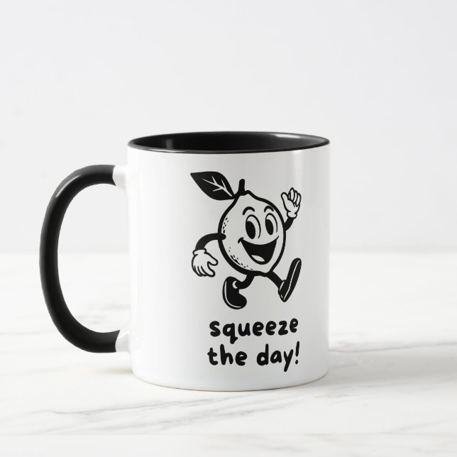 Mug Squeeze The Day Fun Lemon Pun (Gauche)