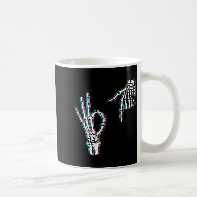 Mug Squelette 67 Meme Drôle Halloween Garçons Filles J (Droite)