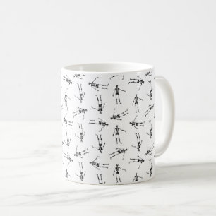 Mug Squelette antique Art PERSONNALISÉ COULEUR ARRIÈRE