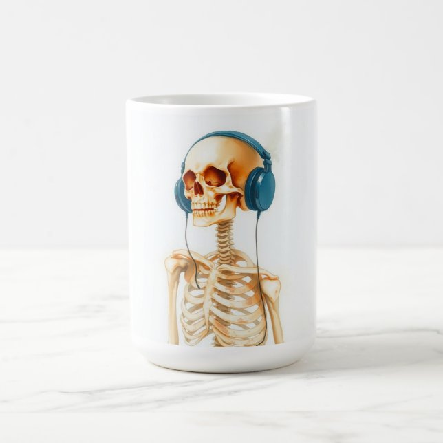 Mug Squelette avec casque (Centre)