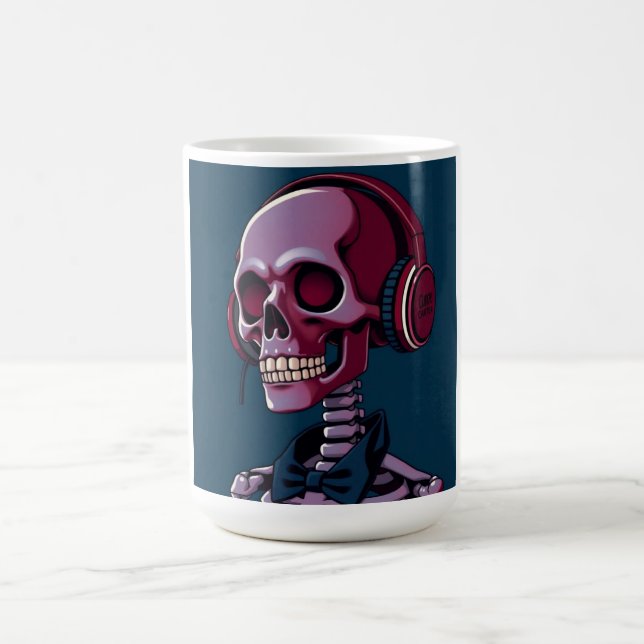 Mug Squelette avec casque audio (Centre)