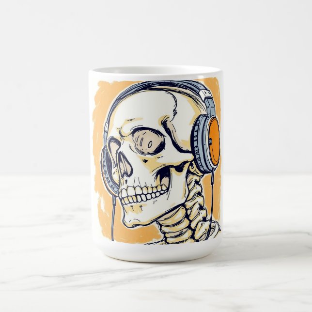 Mug Squelette avec casque audio (Centre)