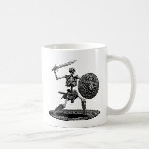 Mug Squelette avec épée et bouclier