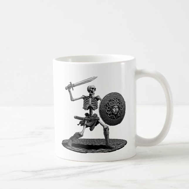 Mug Squelette avec épée et bouclier (Droite)