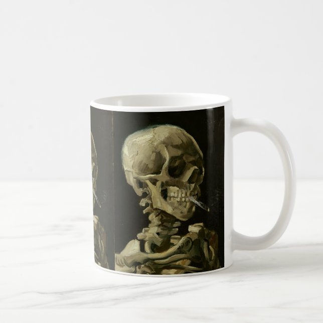 Mug Squelette avec la cigarette par Van Gogh (Droite)