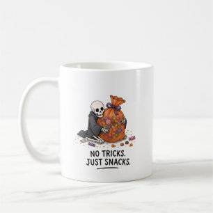Mug Squelette avec sac de bonbons Illustration drôle d