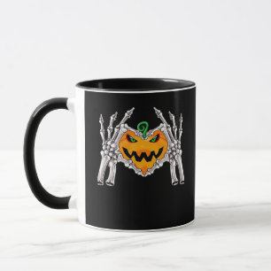 Mug Squelette Coeur main Signale Costume os