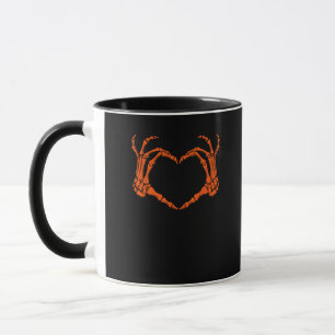 Mug Squelette Coeur main signe costume Halloween Desig
