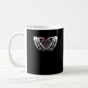 Mug Squelette Coeur Mains Muertos Mexicain Jour De La