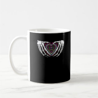 Mug Squelette Coeur Mains Muertos Mexicain Jour De La