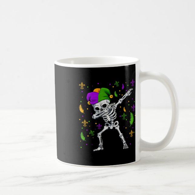Mug Squelette Dabbing Mardi Gras Enfants Garçons  (Droite)