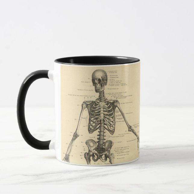 Mug Squelette d'anatomie et muscles humains du corps (Gauche)