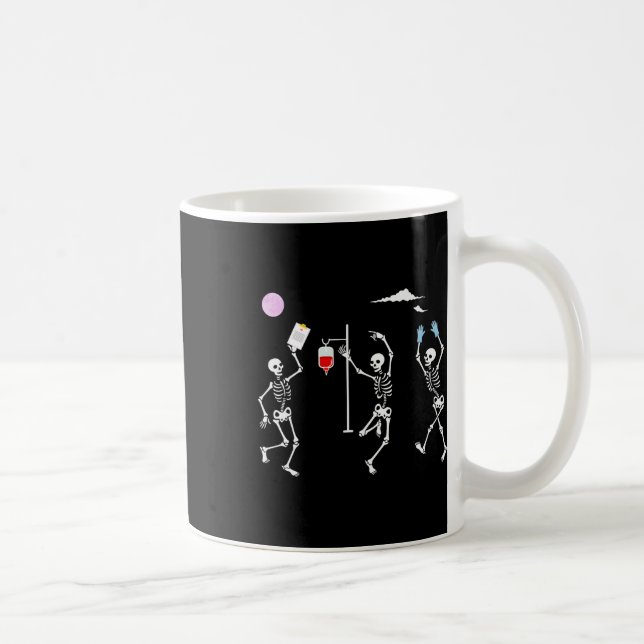 Mug Squelette dansant infirmière drôle squelette Hallo (Droite)