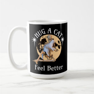 Mug Squelette de chat câlin au clair de lune Confort H