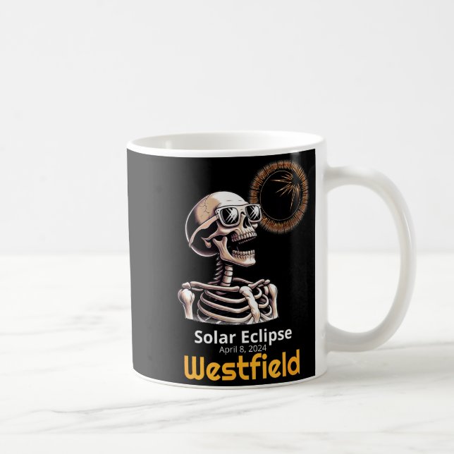 Mug Squelette de chemise drôle éclipse solaire Westfie (Droite)