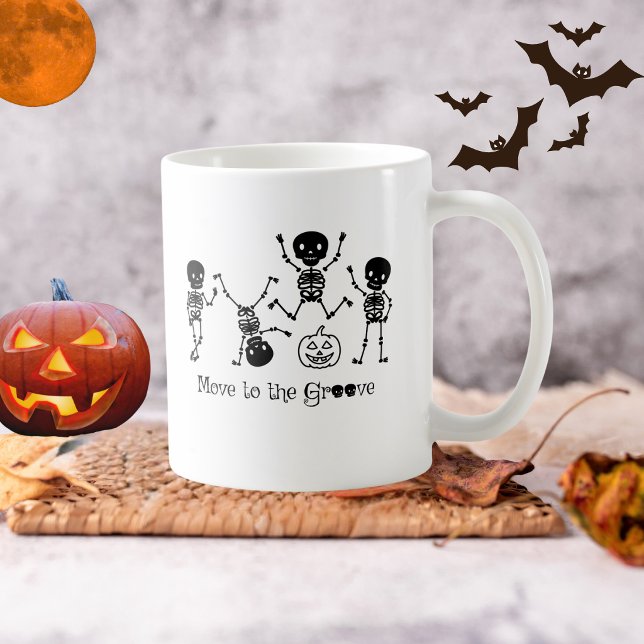 Mug Squelette de danse d'Halloween bougez au rythme (Créateur téléchargé)