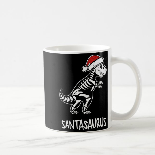 Mug Squelette de dinosaure Santasaurus Noël T Rex  (Droite)
