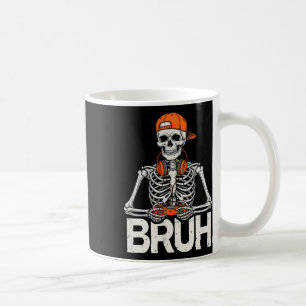 Mug Squelette de gamer Bruh Halloween Manette de jeu v