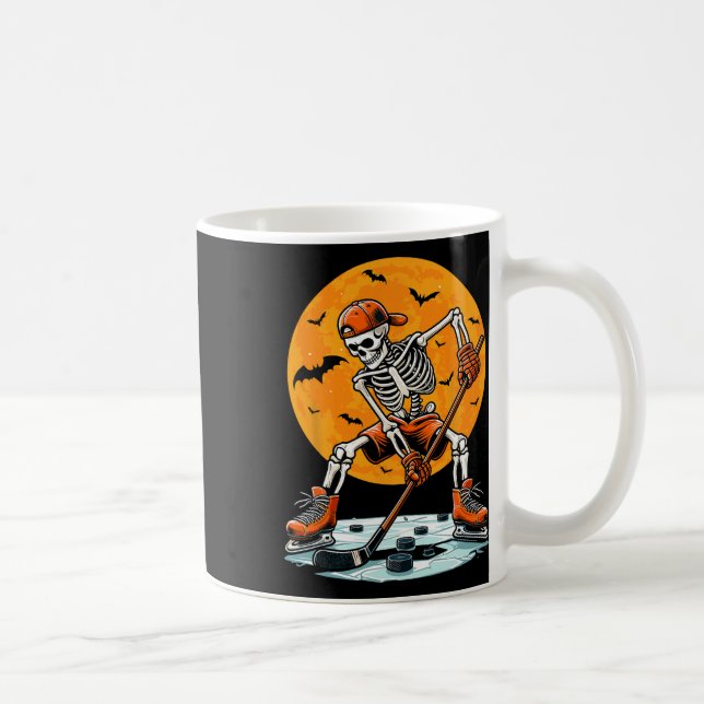 Mug Squelette de hockey sur glace Garçons effrayants H (Droite)